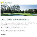 masters lottery 2022